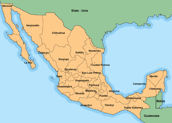 campeche carte du mexique